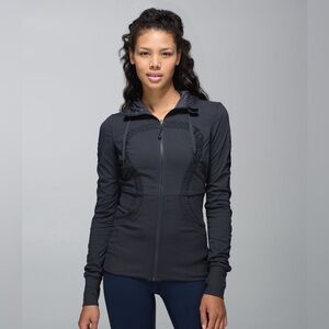 Lululemon dance studio jacket reversible grey sz 8